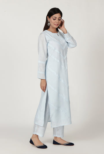 Women Grey Cotton Kurta